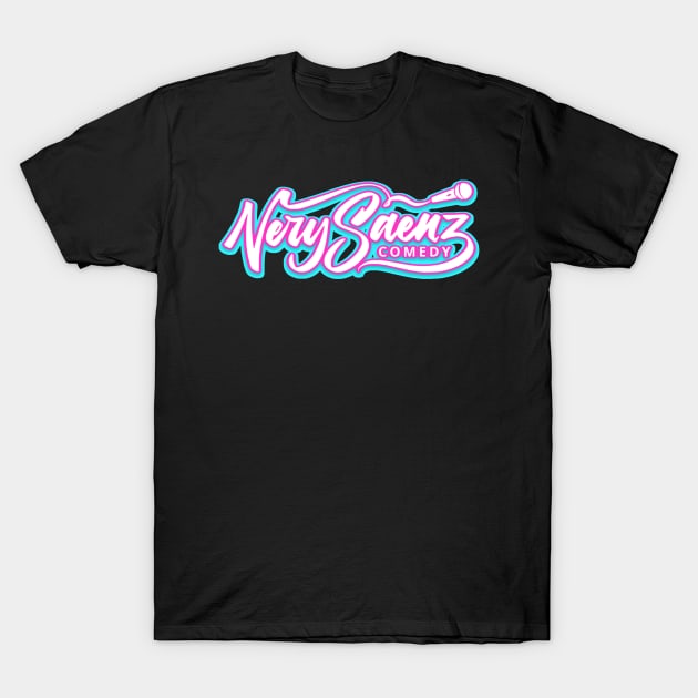 Nery Saenz Comedy Vice Logo T-Shirt by GeekBro Podcast Network